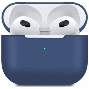 Чехол для наушников AhaStyle Silicone Case for AirPods 3 Midnight Blue