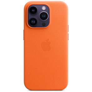 Чехол-накладка Apple iPhone 14 Pro Leather Case with MagSafe Orange (MPPL3)