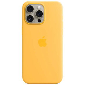 Чехол-накладка Apple iPhone 15 Pro Max Silicone Case with MagSafe Sunshine (MWNP3)