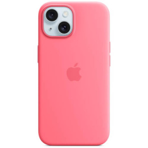 Чехол-накладка Apple iPhone 15 Silicone Case with MagSafe Pink (MWN93)
