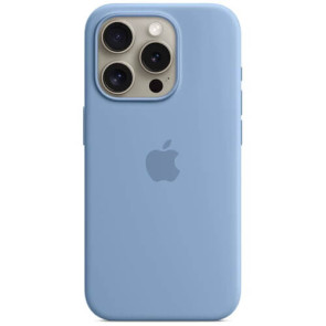Чехол-накладка Apple iPhone 15 Pro Silicone Case with MagSafe Winter Blue (MT1L3)