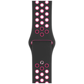 Ремешок Apple Watch 41/40/38mm Black/Pink Nike Sport Band (MWU72)