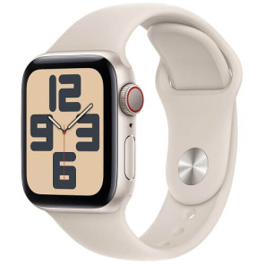 Apple WATCH SE GPS + Cellular 44mm Starlight Aluminium Case with Starlight Sport Band M/L (MRGW3)