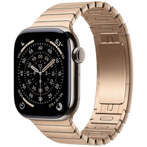 Apple Watch Series 11 46mm Natural Titanium Case with Gold Link Bracelet (MFAY4/MXMH3)