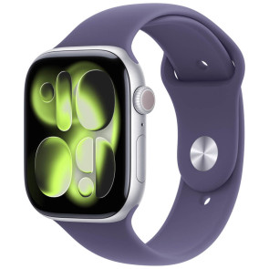 Apple Watch Series 11 42mm Silver Aluminium Case with Purple Fog Sport Band S/M (MEU64)