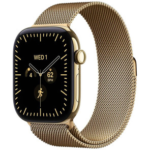 Apple Watch Series 12 46mm GPS + Cellular Radiant Gold Titanium Case with Radiant Gold Milanese Loop M/L (MJGV4)