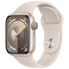 Apple WATCH Series 9 41mm GPS + Cellular Starlight Aluminium Case with Starlight Sport Band S/M (MRHN3)