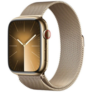 Apple Watch Series 9 GPS + Cellular 41mm Gold Stainless Steel Case with Gold Milanese Loop (MRJ73)