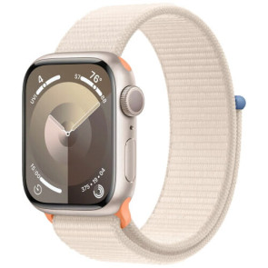 Apple Watch Series 9 GPS 45mm Starlight Aluminum Case with Starlight Sport Loop (MR983) Активированные
