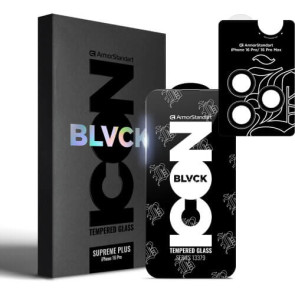 Защитное стекло ArmorStandart Supreme Plus Black Icon for Apple iPhone 16 Pro (ARM80298)