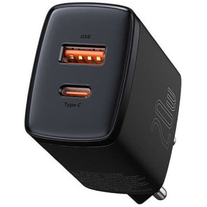 Сетевое зарядное устройство Baseus Compact Quick Charger U+C 20W Black (CCXJ-B01)