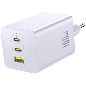 Сетевое зарядное устройство Baseus EnerFill FE11 Fast Charger (1×USB-A, 2×USB-C) 100W White (P10182102213-00)