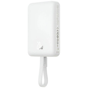 Дополнительный аккумулятор Baseus Magnetic Mini Wireless Fast Charge Power Bank 10000mAh 20W Stellar White (P10022109223-00)