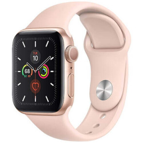 б/у Apple WATCH Series 5 44mm GPS Gold Aluminium Case with Pink Sand Sport Band (MWVE2) (Среднее состояние)