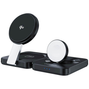 Беспроводное зарядное устройство Choetech Qi2 3-in-1 Foldable Magsafe Wireless Charger (T636-F)