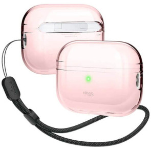 Чехол Elago Clear Case with Nylon Lanyard Lovely Pink for Airpods Pro 2nd Gen (EAPP2CL-BA+ROSTR-LPK)