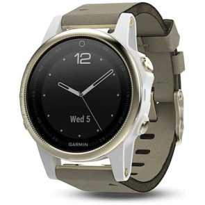 Смарт-часы Garmin Fenix 5S Champagne Sapphire with Gray Suede Band (010-01685-12) ГАРАНТИЯ 3 мес.