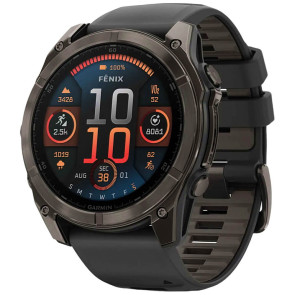 Смарт-часы Garmin Fenix 8 51mm AMOLED Sapphire Carbon Gray DLC Titanium w. Black/Pebble Gray S. Band (010-02905-20/21) ГАРАНТИЯ 12 мес.