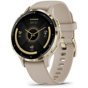 Смарт-часы Garmin Venu 3S Soft Gold S. Steel Bezel with French Gray Case and S. Band (010-02785-02) ГАРАНТИЯ 3 мес.