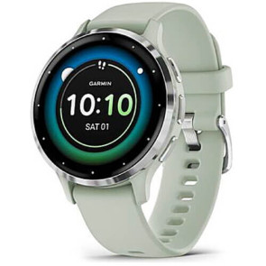Смарт-часы Garmin Venu 3S Silver Stainless Steel Bezel with Sage Gray Case and Silicone Band (010-02785-01) ГАРАНТИЯ 12 мес.