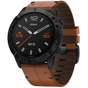 Смарт-часы Garmin Fenix 6X Pro Sapphire Black DLC with Chestnut Leather Band (010-02157-14) ГАРАНТИЯ 12 мес.