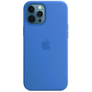 Чехол-накладка Apple iPhone 12 Pro Max Silicone Case with MagSafe Capri Blue (MK043)