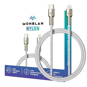 Кабель Monblan USB-C to Lightning 20W Nylon Series (Starlight)