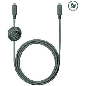 Кабель Native Union Anchor Cable USB-C to USB-C Pro 240W Slate Green (3 m) (ACABLE-C-GRN-NP)