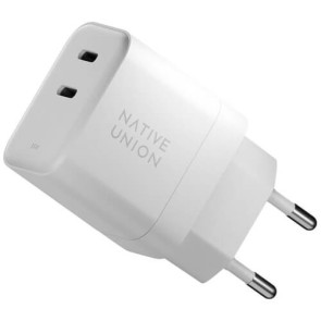 Сетевое зарядное устройство Native Union Fast GaN Charger PD 35W Dual USB-C Port White (FAST-PD35-WHT-EU)