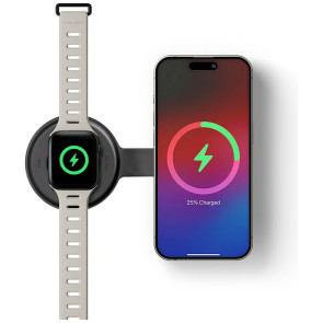 Беспроводное зарядное устройство Native Union Voyage 2-in-1 Qi2 Wireless Charger Black (VOY-2IN1-WL-BLK)