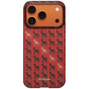 Чехол-накладка Pitaka Edge Ultra-Slim Case Happiness Rides Maroon for iPhone 17 Pro Max (HR1708PM)