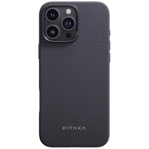 Чехол-накладка Pitaka Military-Grade Protective Case Classic Twill 600D Black/Grey for iPhone 16 Pro (KI1601PPA)