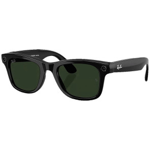 Смарт-очки Ray-Ban Meta Wayfarer Gen 2 Large Shiny Black Frame/Clear to Graphite Green Transit.Lens. (RW4012 601/1M 53-22)