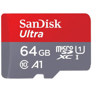 Карта памяти SanDisk Ultra UHS-I A1 Micro SDXC 64GB with adapter (SDSQUAB-064G-GN6MA)