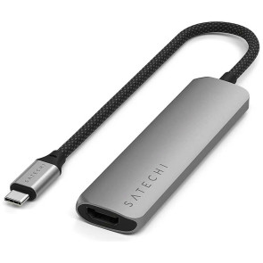 Хаб Satechi 4-in-1 USB-C Slim Multiport 4K Space Grey (ST-P4SM)