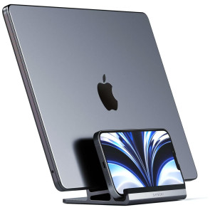 Подставка для ноутбука Satechi Aluminum Dual Vertical Laptop Stand Space Gray for iPad/MacBook (ST-ADVSM)