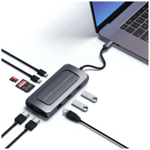 Хаб Satechi Aluminum USB-C Multi-Port MX Adapter Space Gray (ST-UCMXAM)