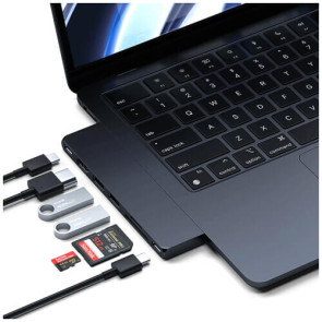 Хаб Satechi Aluminum USB-C Pro Hub Slim Adapter Midnight (ST-HUCPHSD)