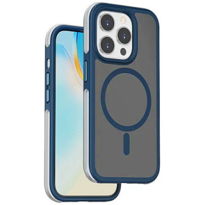 Чехол-накладка WiWU Air Shield Phone Case for iPhone 15 Pro Max with MagSafe Dark Blue (ZKK-012-I15PMBL)