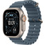 Apple Watch Ultra 3 Natural Titanium Case with Anchor Blue Ocean Band (MEWH4)