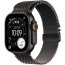 Apple Watch Ultra 3 Black Titanium Case with Black Titanium Milanese Loop Small (MF1N4)