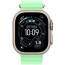Apple Watch Ultra 3 Natural Titanium Case with Neon Green Ocean Band (MF1V4+MGCF4)