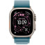 Apple Watch Ultra 3 Natural Titanium Case with Light Blue Alpine Loop Medium (MEWM4)