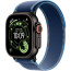Apple Watch Ultra 3 Black Titanium Case with Blue/Bright Blue Trail Loop M/L (MF254+MG9R4)