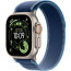 Apple Watch Ultra 3 Natural Titanium Case with Blue/Bright Blue Trail Loop M/L (MEWU4)