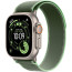 Apple Watch Ultra 3 Natural Titanium Case with Green/Neon Trail Loop M/L (MF1V4+MFT54)