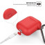 Чехол для наушников AhaStyle Silicone Case for AirPods with Belt Red (X001M5BDQX)