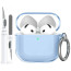 Чехол AhaStyle Transparent TPU Case for Airpods 4 Blue with Cleaning Pen Kit (CP-WG164-CBE)