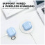 Чехол AhaStyle Transparent TPU Case for Airpods 4 Blue with Cleaning Pen Kit (CP-WG164-CBE)