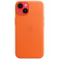 Чехол-накладка Apple iPhone 14 Leather Case with MagSafe Orange (MPP83)